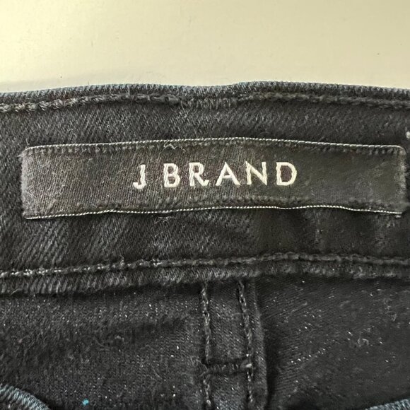 J Brand Womens 8112 Mid Rise Rail Skinny Jeans Shadow Black Stretchy size 29 - Picture 9 of 13
